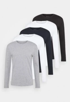 Pier One 5 Pack - Longsleeve - White/Dark Blu/Grey -Pier One 0040d79b22c848e294c0eb73581cab32