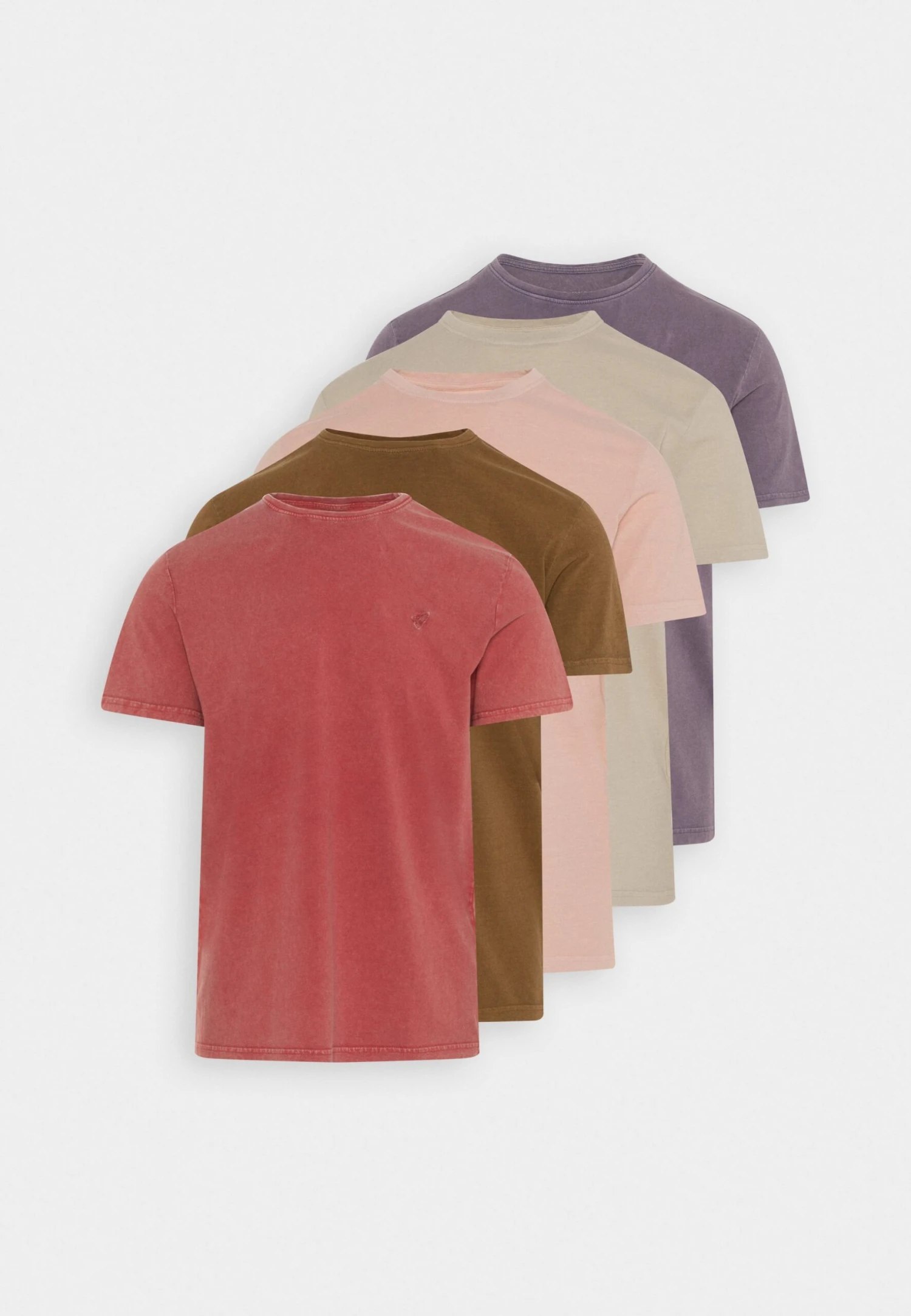 Pier One 5 Pack - T-Shirt Basic - Off-White/Lilac/Light Red 10 Pier One 5 Pack - T-Shirt Basic - Off-White/Lilac/Light Red - Afbeelding 8