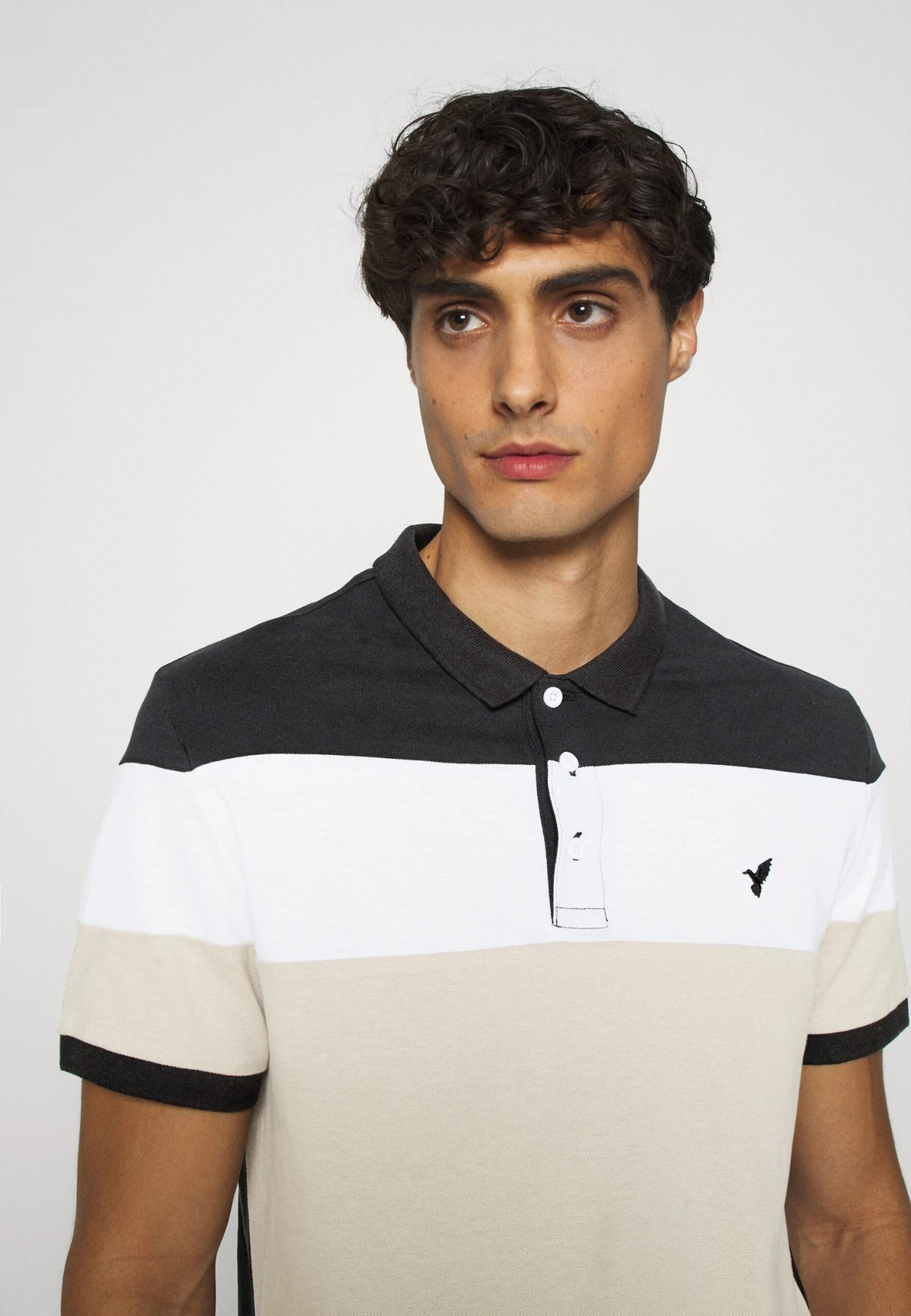 Pier One Poloshirt - Black/Sand 6 Pier One Poloshirt - Black/Sand - Afbeelding 4