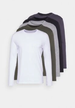 Pier One 5 Pack - Longsleeve - Black/White/Olive 14 Pier One 5 Pack - Longsleeve - Black/White/Olive -Pier One 1811e4e1633c4594abae2f43c4e4d170