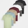 Pier One 7 Pack - T-Shirt Basic - Black /Green /Bordeaux 1 Pier One 7 Pack - T-Shirt Basic - Black /Green /Bordeaux -Pier One 21887bf1d6ec441db354ecf20efd812d