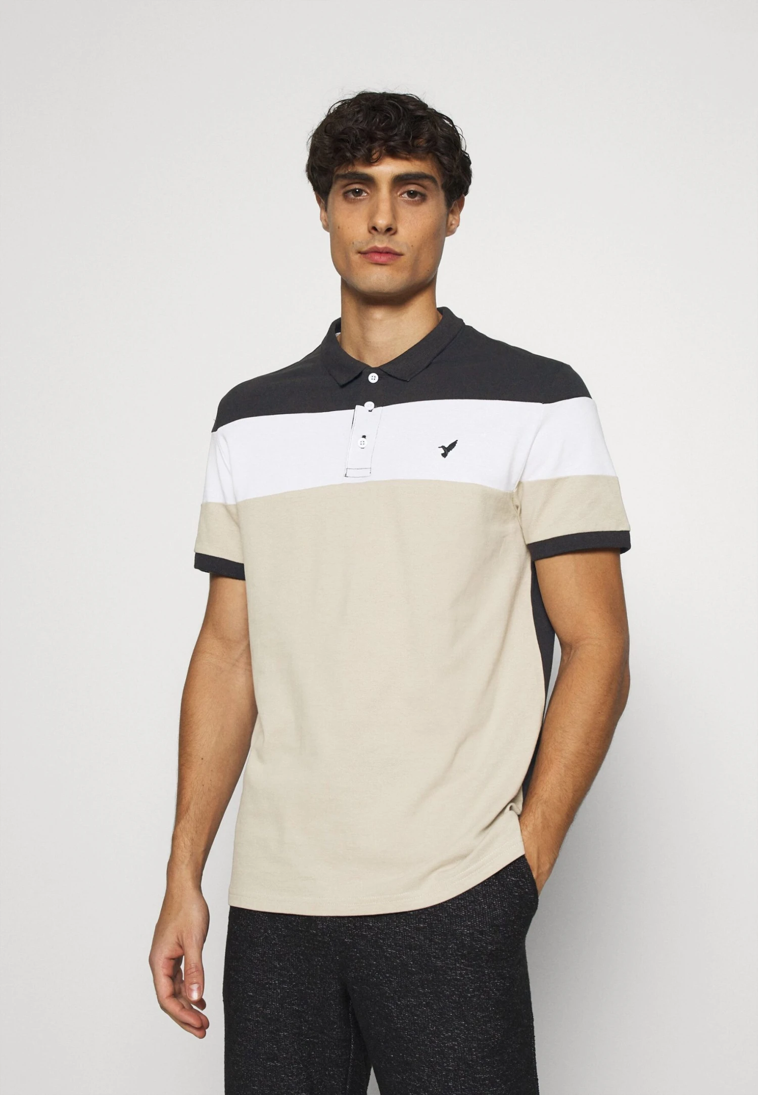 Pier One Poloshirt - Black/Sand 3 Pier One Poloshirt - Black/Sand
