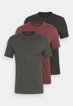 Pier One 3 Pack - T-Shirt Basic - Black/Mottled Dark Grey/Bordeaux 16 Pier One 3 Pack - T-Shirt Basic - Black/Mottled Dark Grey/Bordeaux -Pier One 3a3d359b577841e6a576172d8b53126f