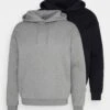 Pier One 2 Pack - Hoodie - Black/Mottled Grey 1 Pier One 2 Pack - Hoodie - Black/Mottled Grey -Pier One 3c1e4615af394a0ca826633c656dfac4
