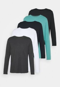 Pier One 5 Pack - Longsleeve - Dark Blue/Turquoise/White 14 Pier One 5 Pack - Longsleeve - Dark Blue/Turquoise/White -Pier One 852b1adeb3684c1fb9aafb1a1a50eb45