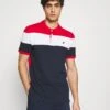 Pier One Poloshirt - Red/White/Dark Blue