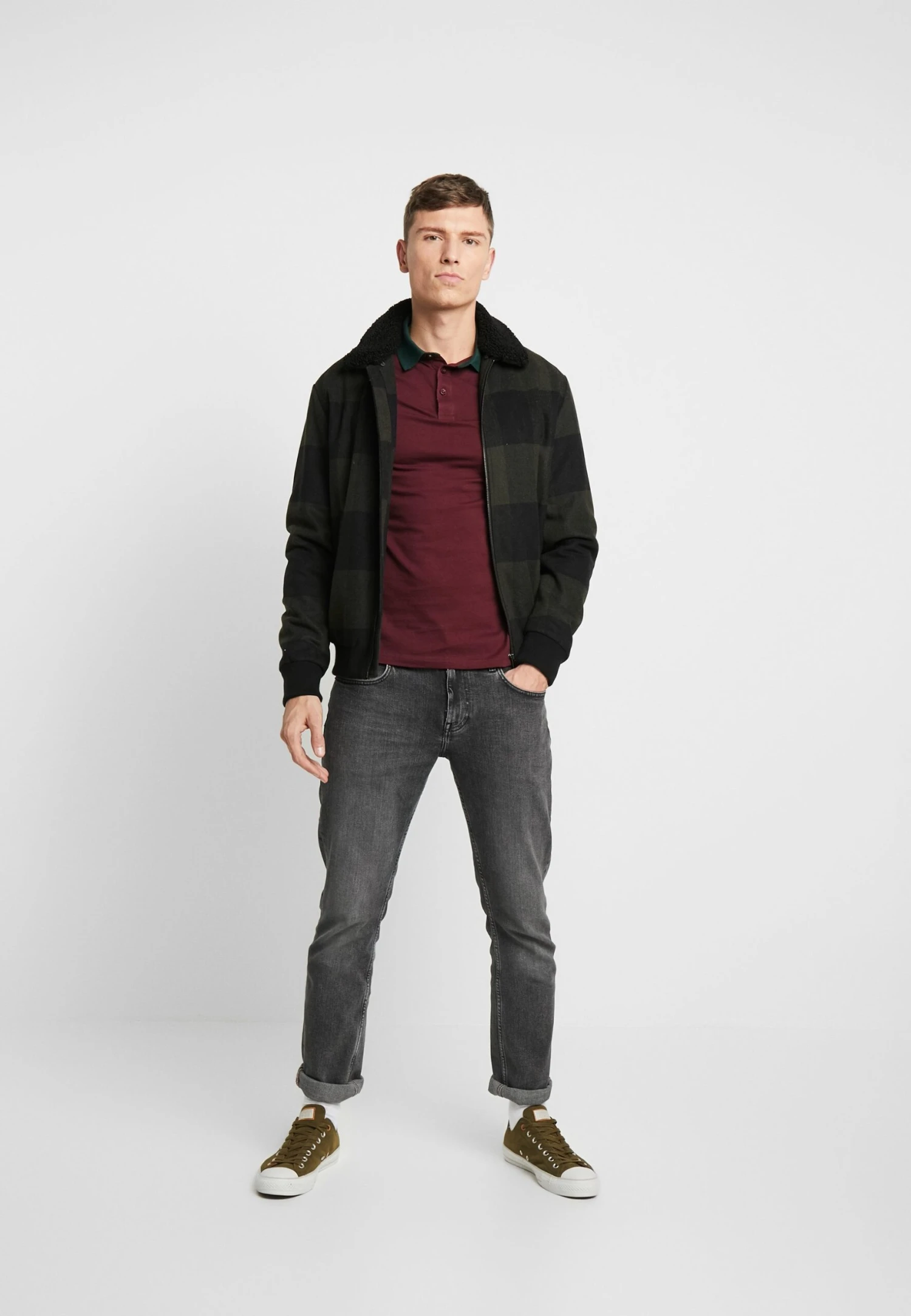 Pier One Muscle Fit - Poloshirt - Bordeaux 4 Pier One Muscle Fit - Poloshirt - Bordeaux - Afbeelding 2