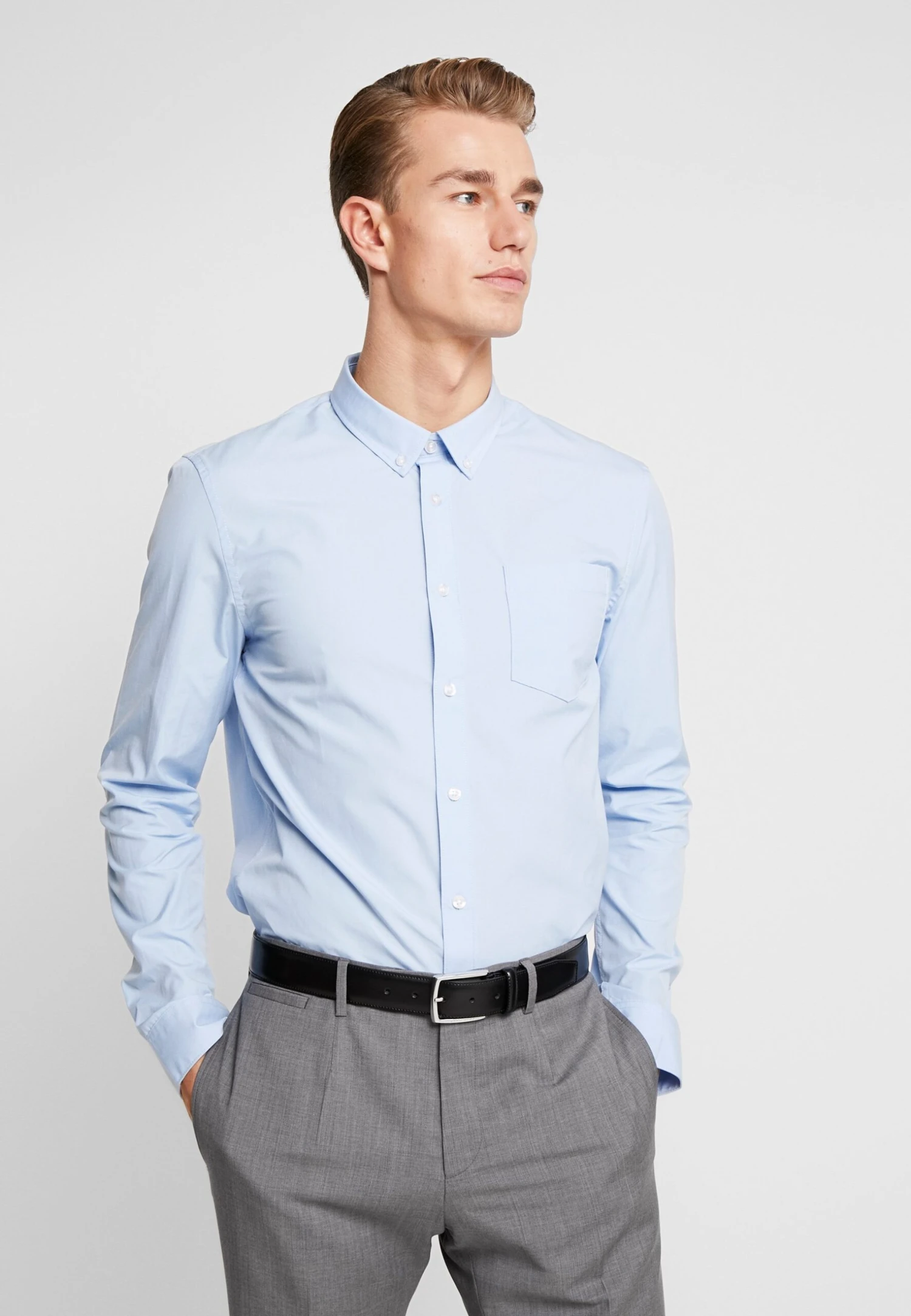 Pier One 2 Pack - Zakelijk Overhemd - White/Light Blue 4 Pier One 2 Pack - Zakelijk Overhemd - White/Light Blue - Afbeelding 2