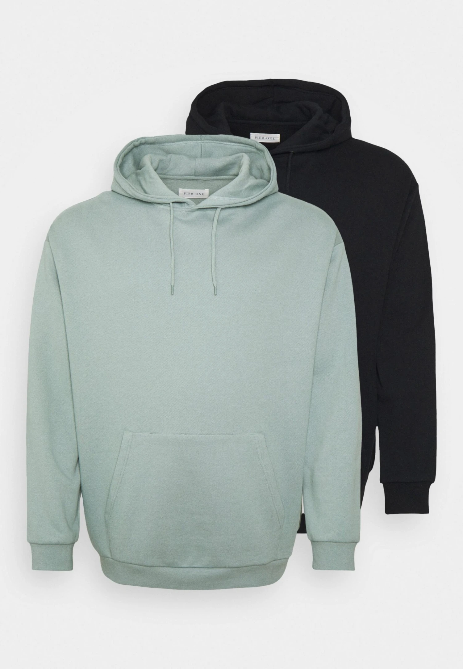 Pier One 2 Pack- Hoodie - Black/Green 3 Pier One 2 Pack- Hoodie - Black/Green