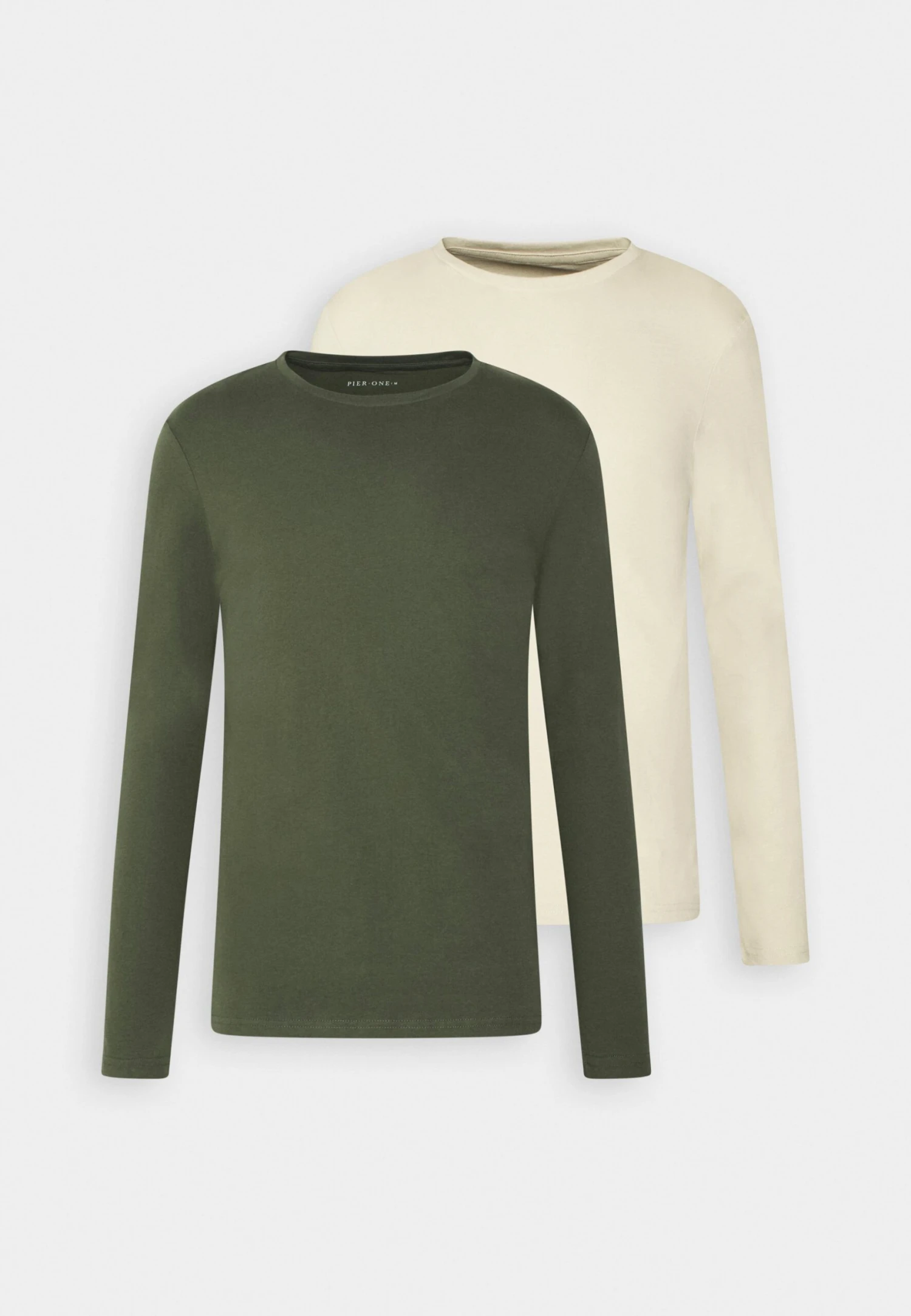 Pier One 2 Pack - Longsleeve - Off-White/Dark Green 7 Pier One 2 Pack - Longsleeve - Off-White/Dark Green - Afbeelding 5