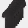 Pier One 7 Pack - T-Shirt Basic - Black -Pier One 9d043fa87e4c481f853c6645808423c9