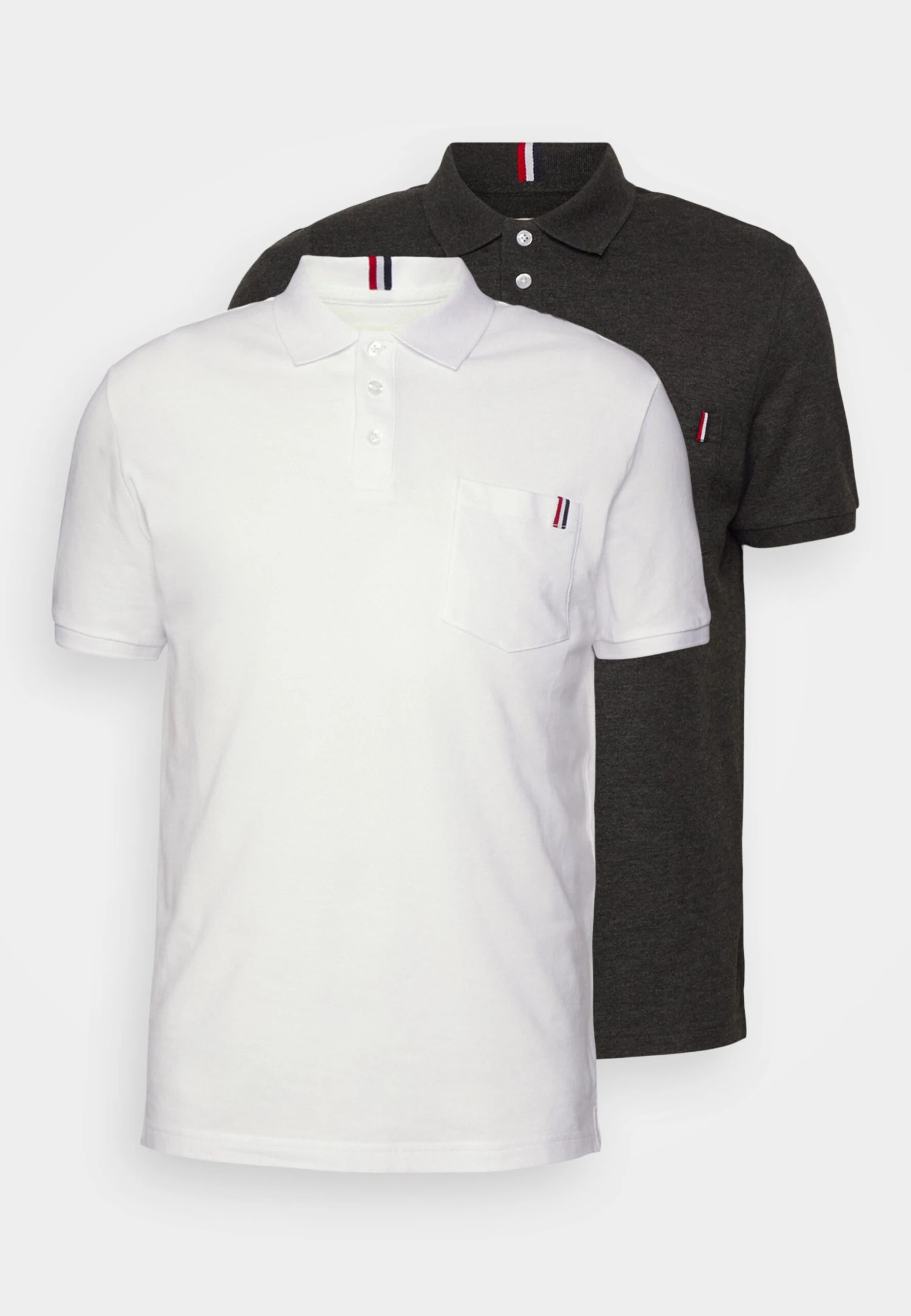 Pier One 2 Pack - Poloshirt - 103 - Dark Grey_001 - White 7 Pier One 2 Pack - Poloshirt - 103 - Dark Grey_001 - White - Afbeelding 5