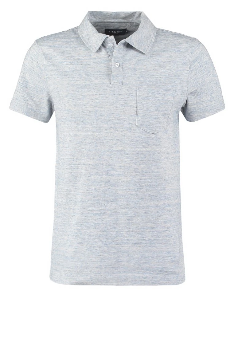 Pier One Poloshirt - Light Blue Melange 7 Pier One Poloshirt - Light Blue Melange - Afbeelding 5
