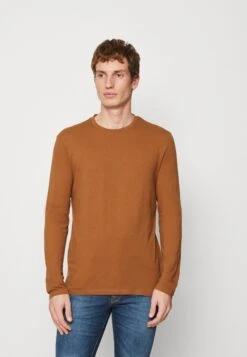 Pier One Longsleeve - Mottled Dark Blue/Light Brown/Off-White -Pier One a7d12d7c928b405dbaf7475591c160be