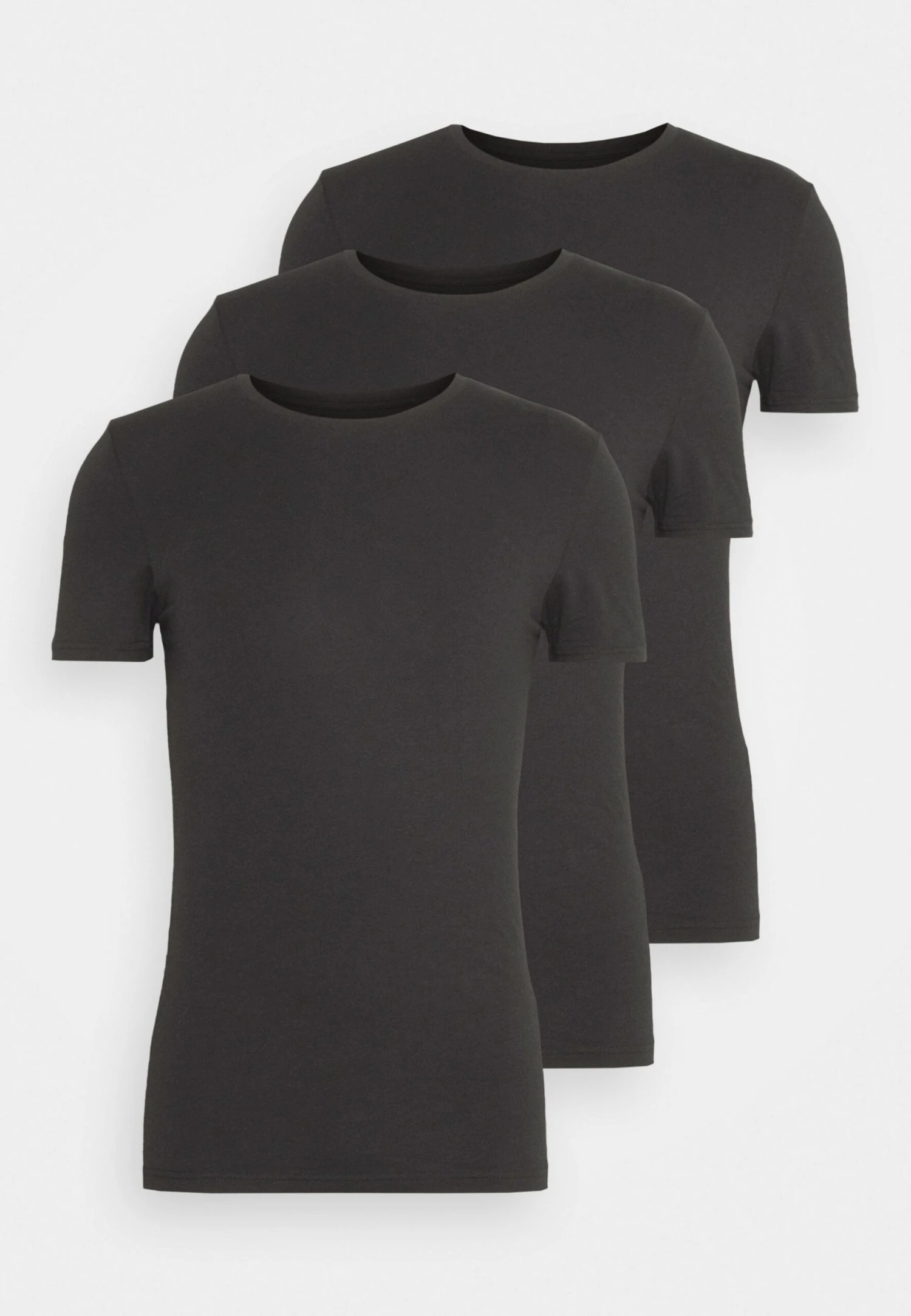 Pier One 3 Pack Muscle Fit- T-Shirt Basic - Black 6 Pier One 3 Pack Muscle Fit- T-Shirt Basic - Black - Afbeelding 4