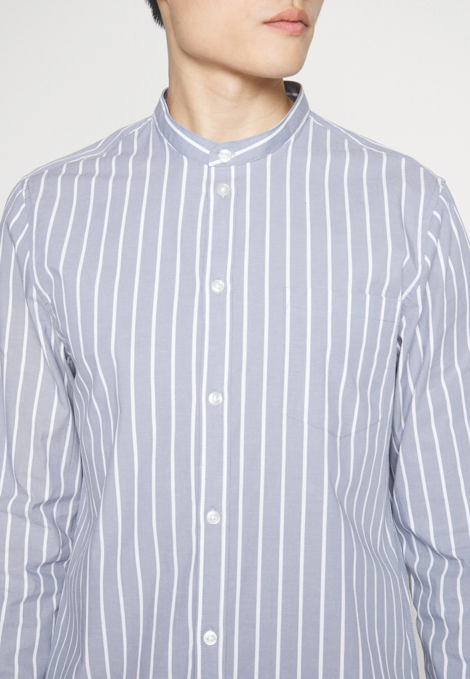 Pier One Muscle Fit Stand- Overhemd - Blue 8 Pier One Muscle Fit Stand- Overhemd - Blue - Afbeelding 6