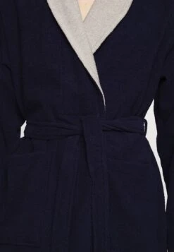 Pier One Shawl Towel Bathrobe - Badjas -Dark Blue -Pier One b2d1f380240f4cd8892f17a5c0efe1d5