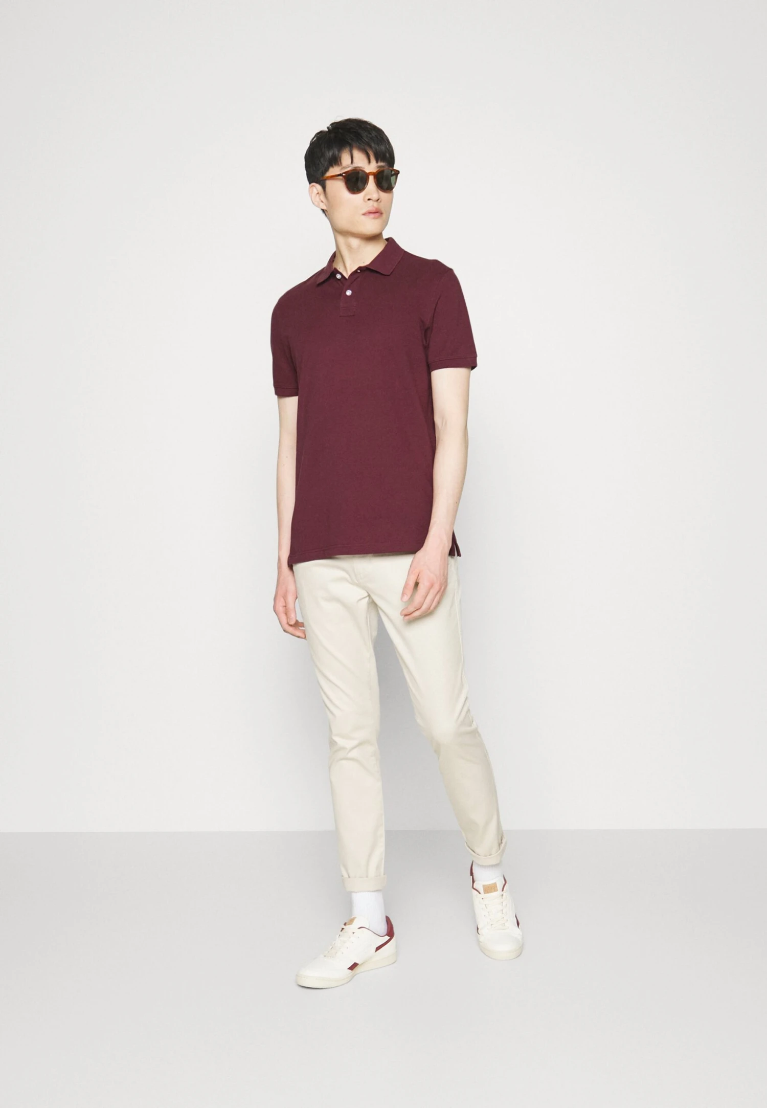 Pier One Basic - Poloshirt - Bordeaux 4 Pier One Basic - Poloshirt - Bordeaux - Afbeelding 2