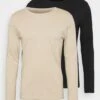 Pier One 2 Pack - Longsleeve - Beige/Black -Pier One d533123e775a492083ca7a6095e3993b