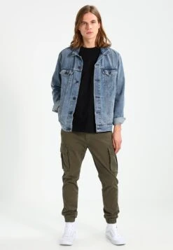 Pier One Cuffed Skinny Trouser- Cargobroek - Khaki -Pier One e04df6720f5344cea28e8703f886f062