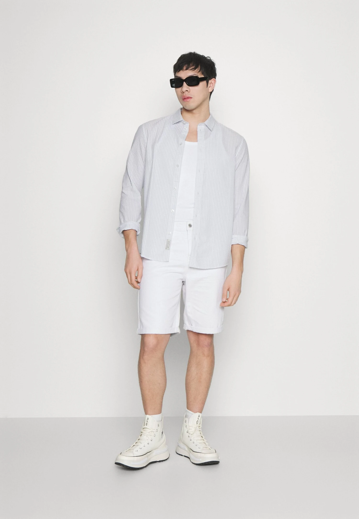 Pier One Overhemd - White/Light Blue 4 Pier One Overhemd - White/Light Blue - Afbeelding 2