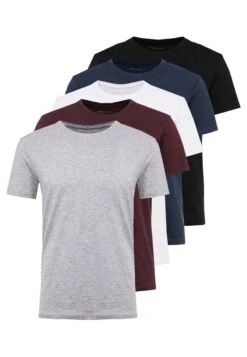 Pier One 5 Pack - T-Shirt Basic - Mottled Bordeaux/White 14 Pier One 5 Pack - T-Shirt Basic - Mottled Bordeaux/White -Pier One f3311ca65bb04406b4483c68855855c6