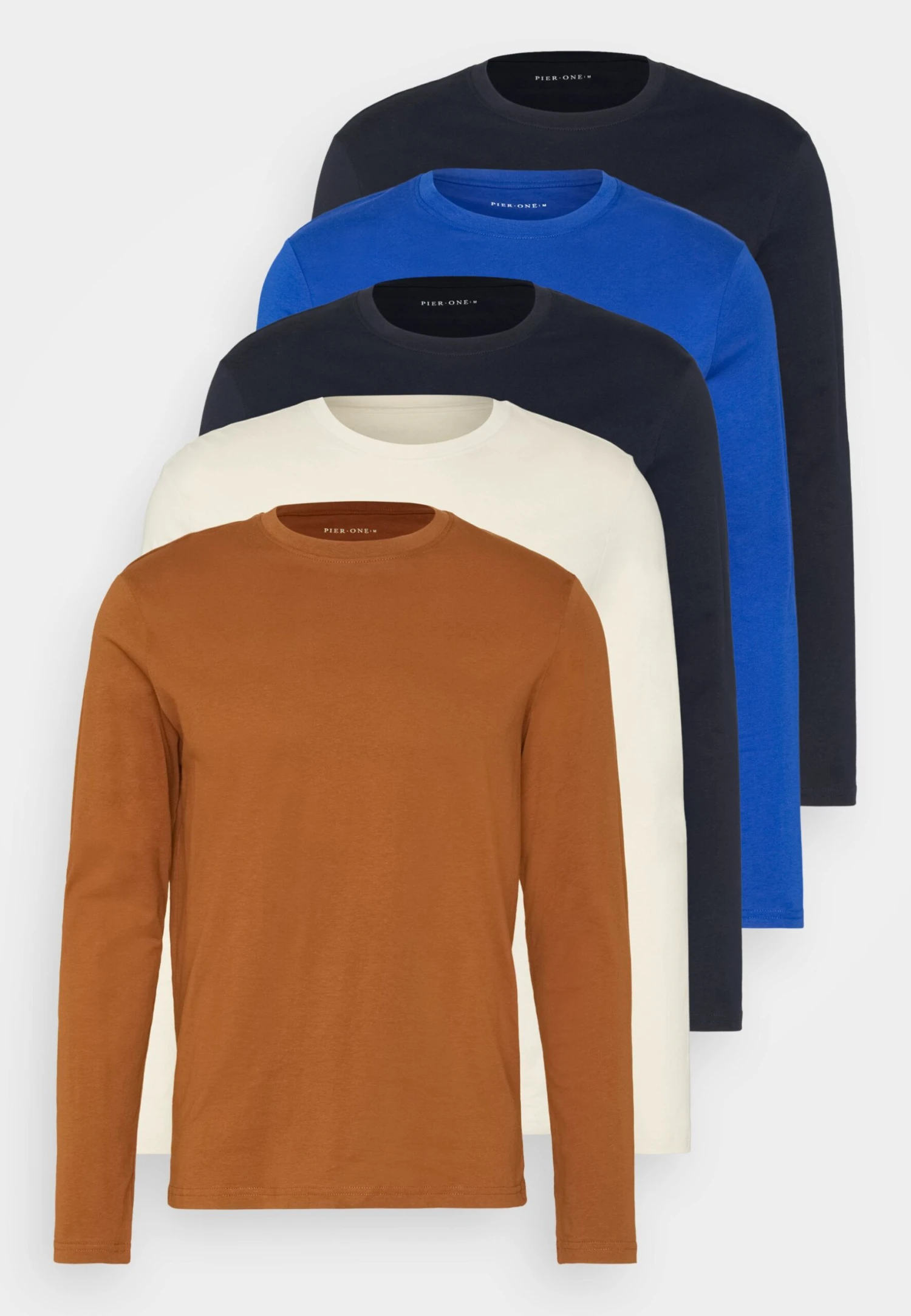 Pier One 5 Pack - Longsleeve - Blue/Off-White/Light Brown 11 Pier One 5 Pack - Longsleeve - Blue/Off-White/Light Brown - Afbeelding 9