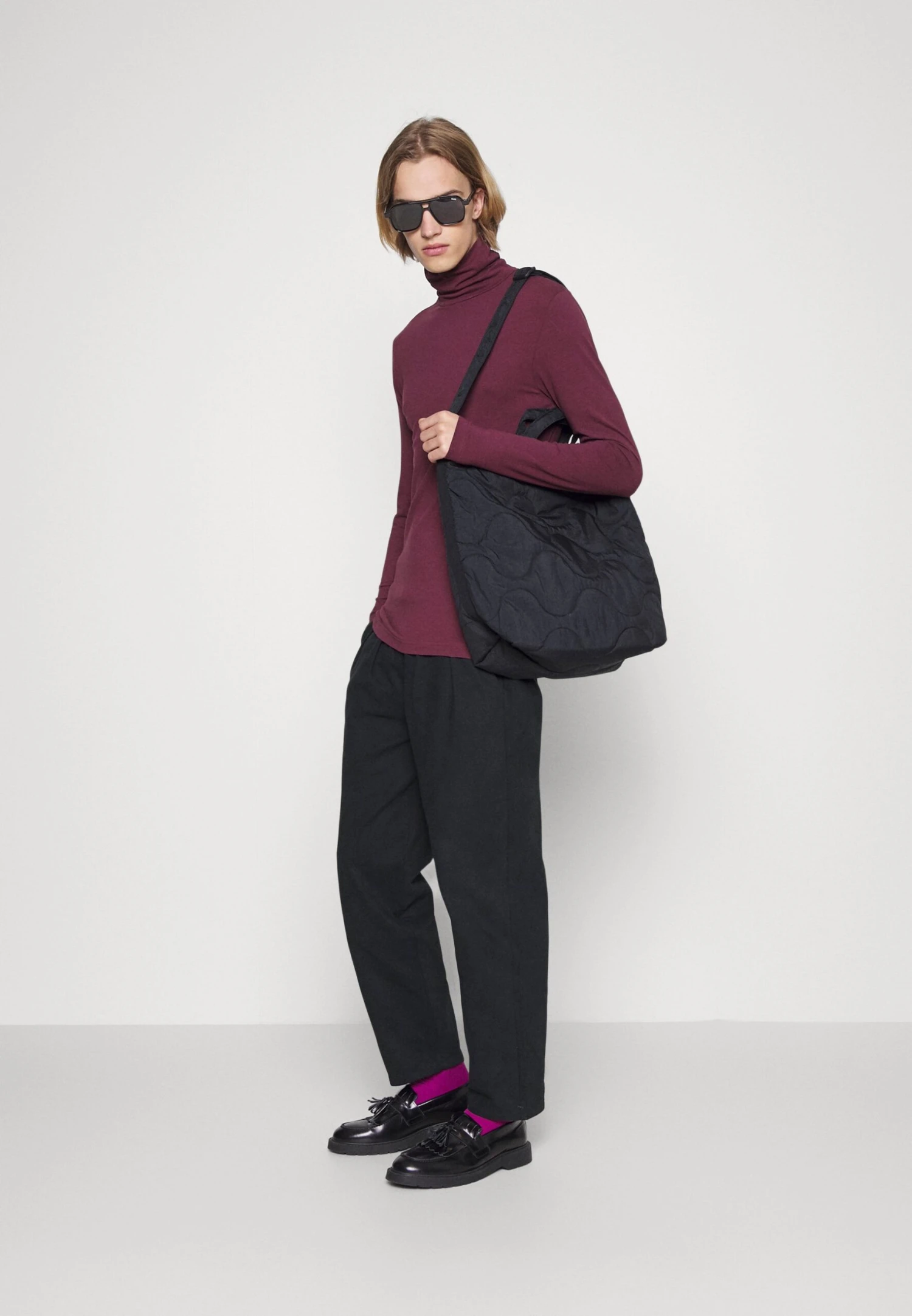 Pier One 2 Pack - Longsleeve - Bordeaux/Dark Blue 3 Pier One 2 Pack - Longsleeve - Bordeaux/Dark Blue